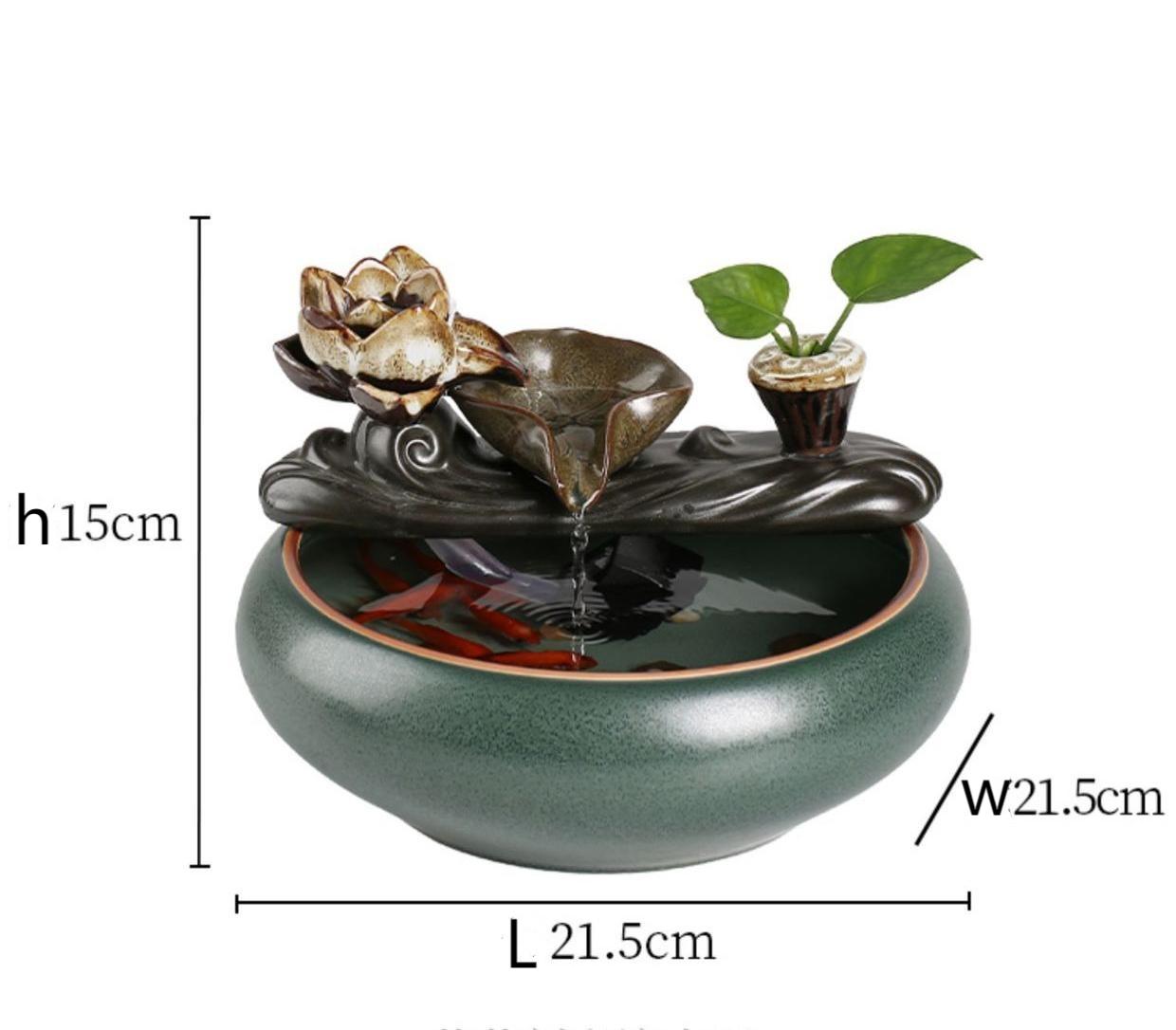 #090 Indoor Fountain Waterfall - Tabletop Fountain for The Garden Feng Shui Outdoor Patio Water Feature