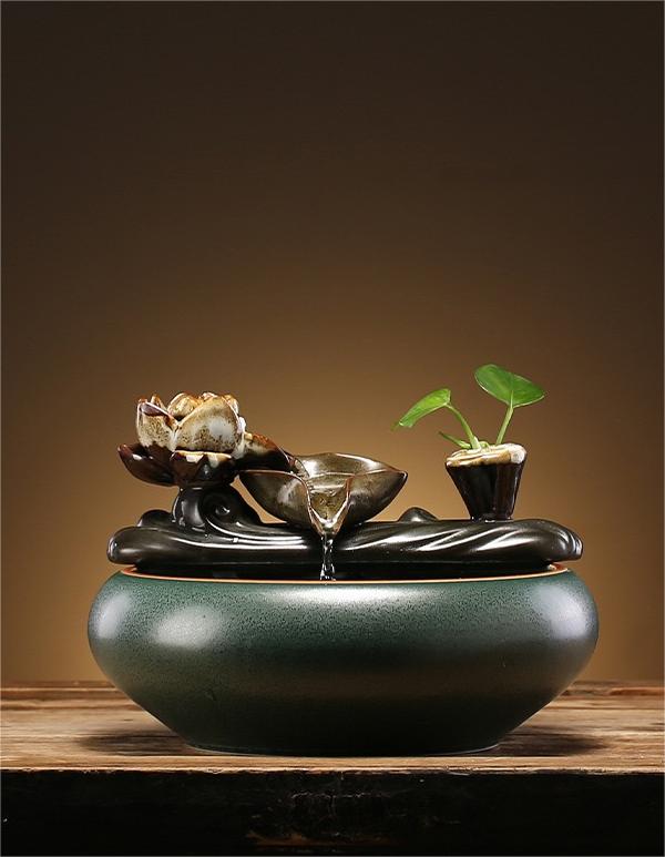 #090 Indoor Fountain Waterfall - Tabletop Fountain for The Garden Feng Shui Outdoor Patio Water Feature