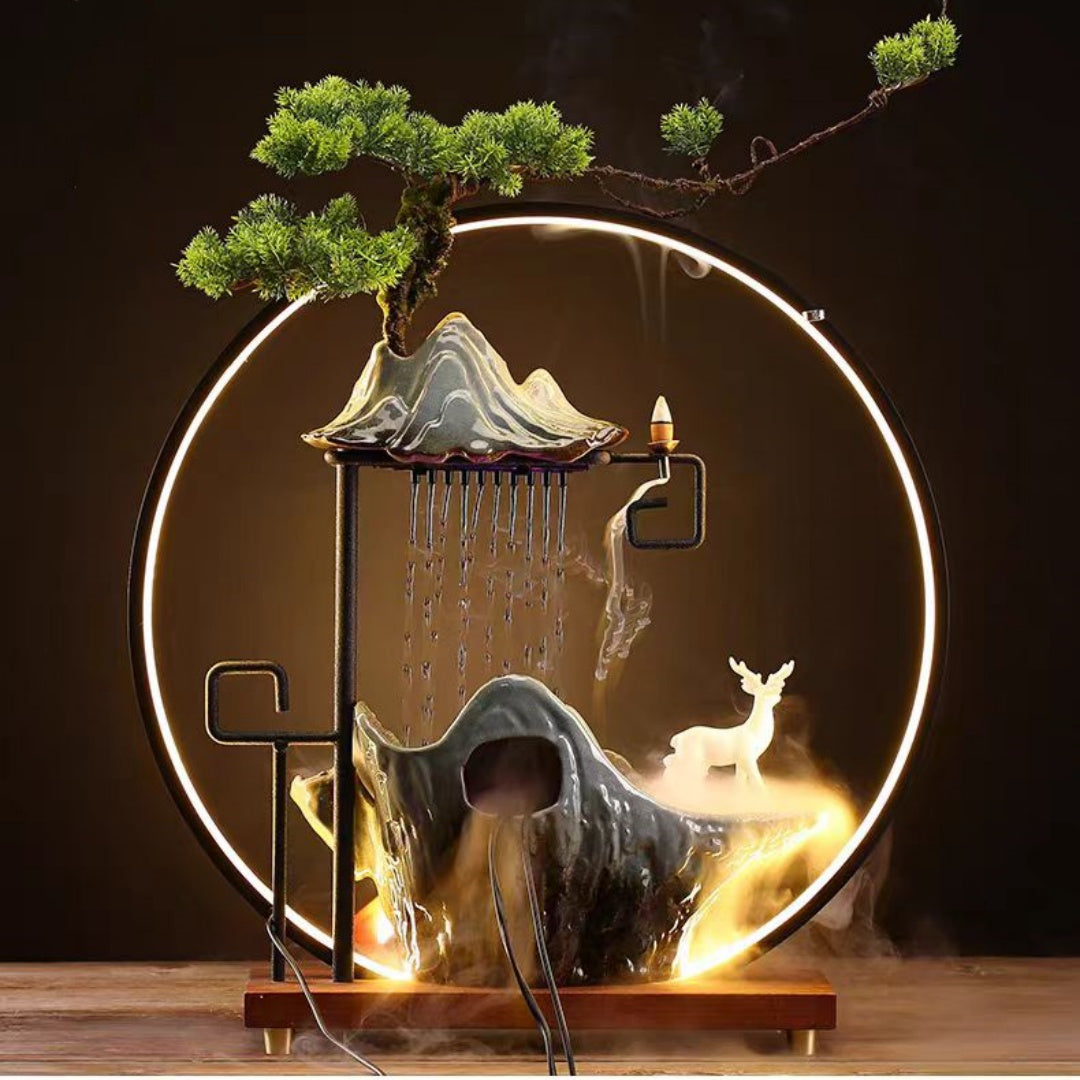 #068 Creative Loop Water Fountain Lucky Feng Shui Decoration