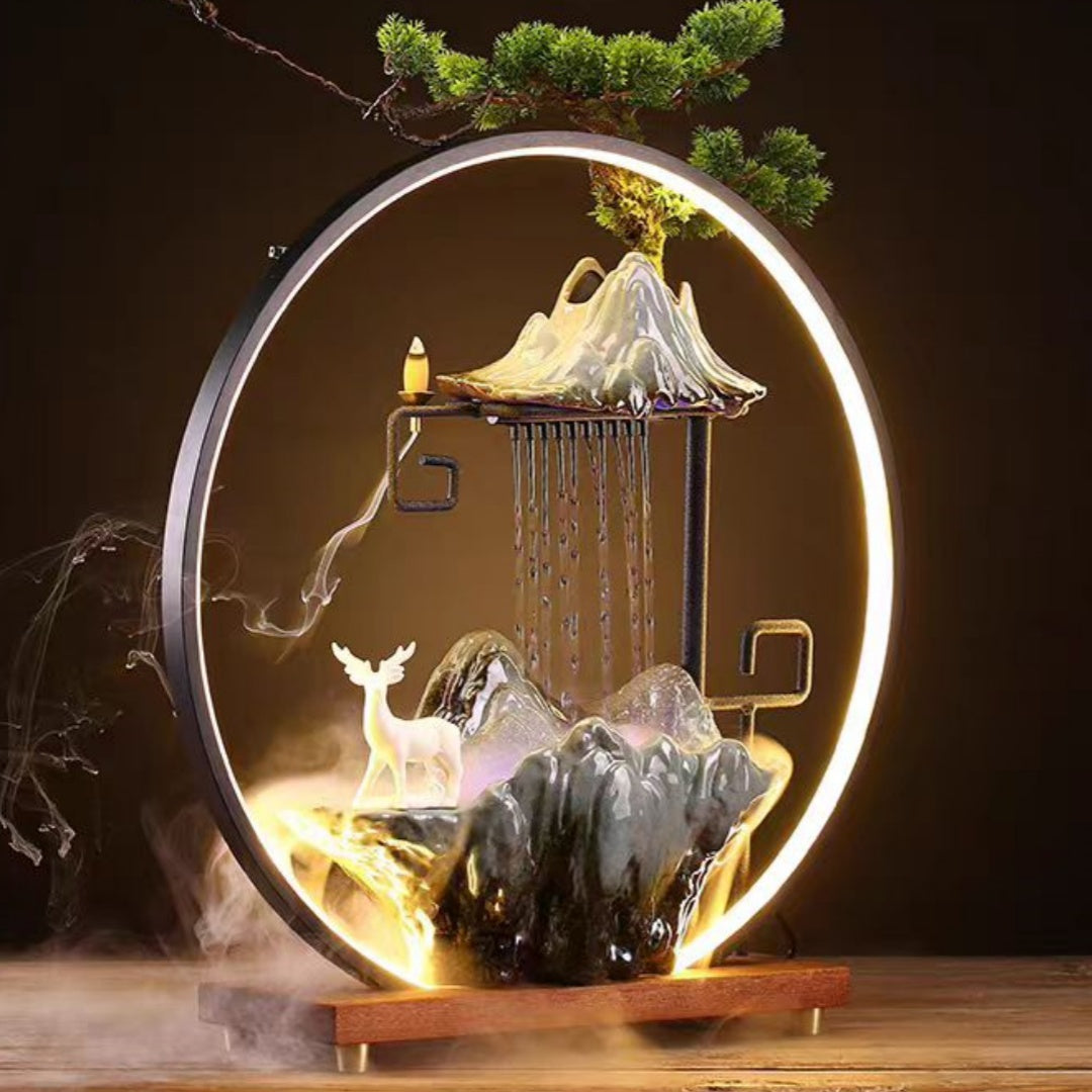 #068 Creative Loop Water Fountain Lucky Feng Shui Decoration