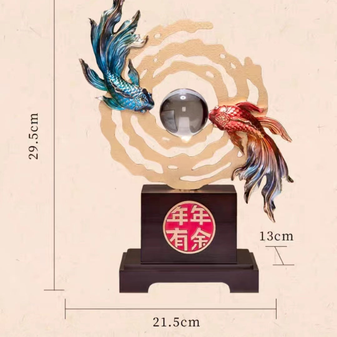 #164 Goldfish Decoration Gold Jade