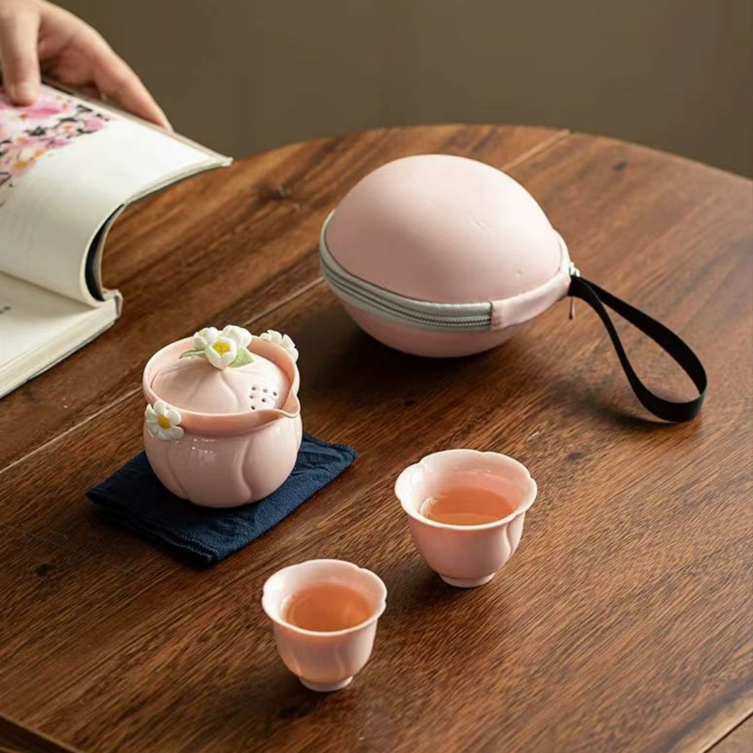 OG Peach Blossom Travel Tea Set