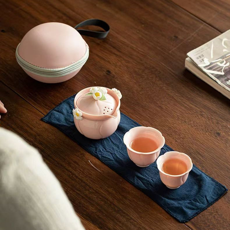 OG Peach Blossom Travel Tea Set