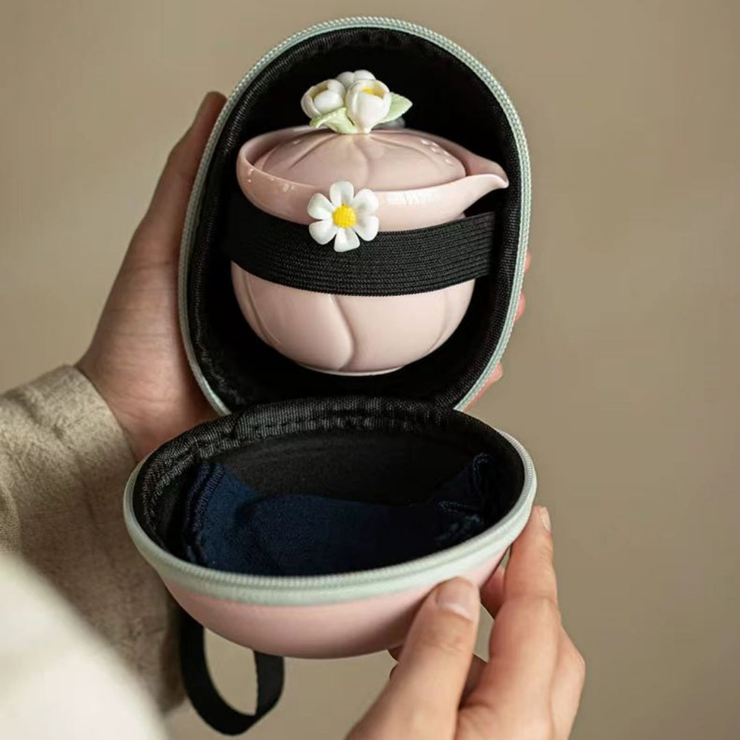 OG Peach Blossom Travel Tea Set
