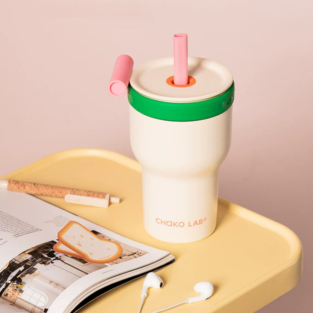 2 in 1 Dual-Enjoy Glass/316 Stainless Steel Tumbler – 570ml/600ml Insulated Coffee/Tea Cup