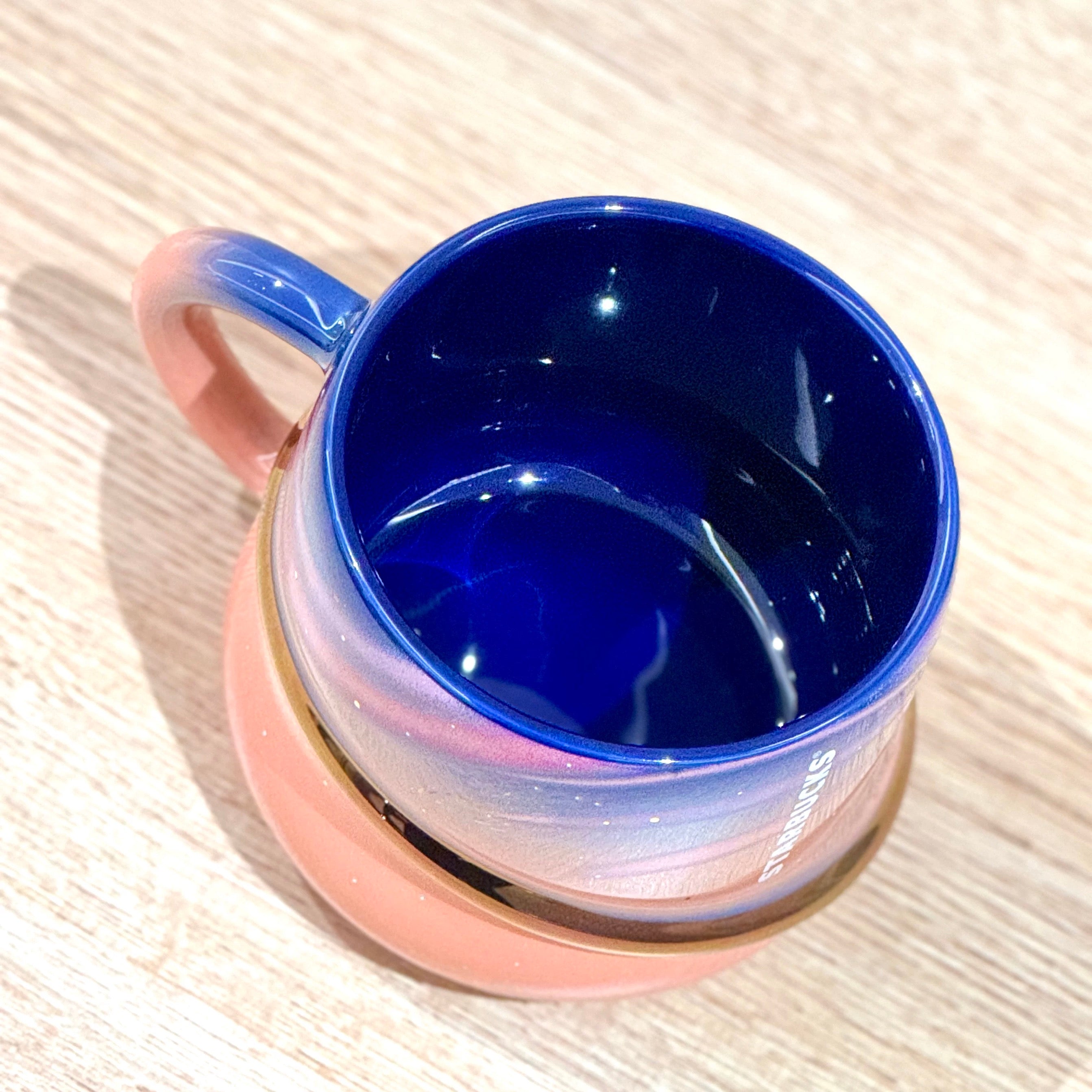 Mid-Autumn Festival Moonlit Gathering Gradient Art Ceramic Mug  Dreamy Starry Sky with Moon Rabbit Design 460ml