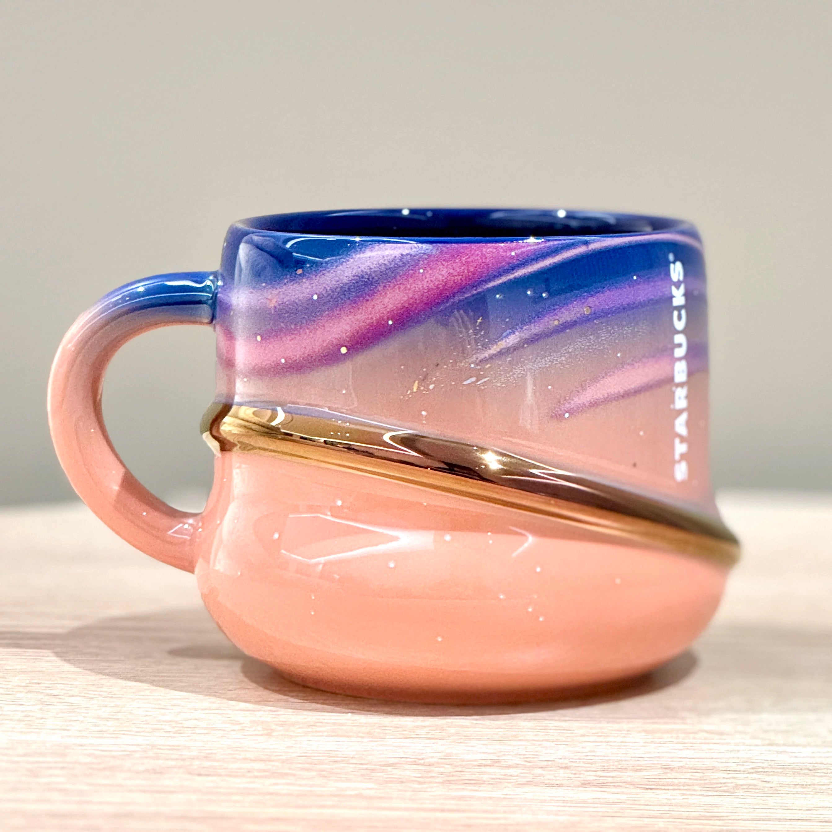 Mid-Autumn Festival Moonlit Gathering Gradient Art Ceramic Mug  Dreamy Starry Sky with Moon Rabbit Design 460ml