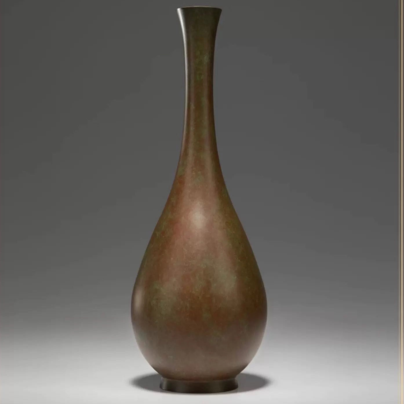 Elegant Vase Bronze Tabletop Decor  Handcrafted Home Decoration Artpiece for Living Room or Office