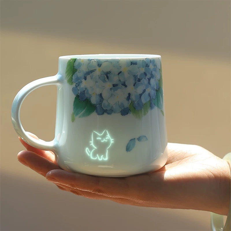 Cat Mug Jingdezhen Ceramic Coffee Cup Birthday Gift Home Use High Aesthetic Water Cup 360ml