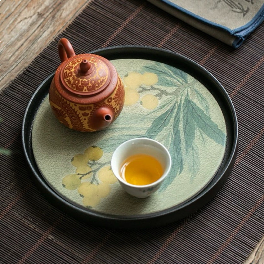 Creative Quick-Drying Absorbent Tea Tray Ceramic Tea Plate