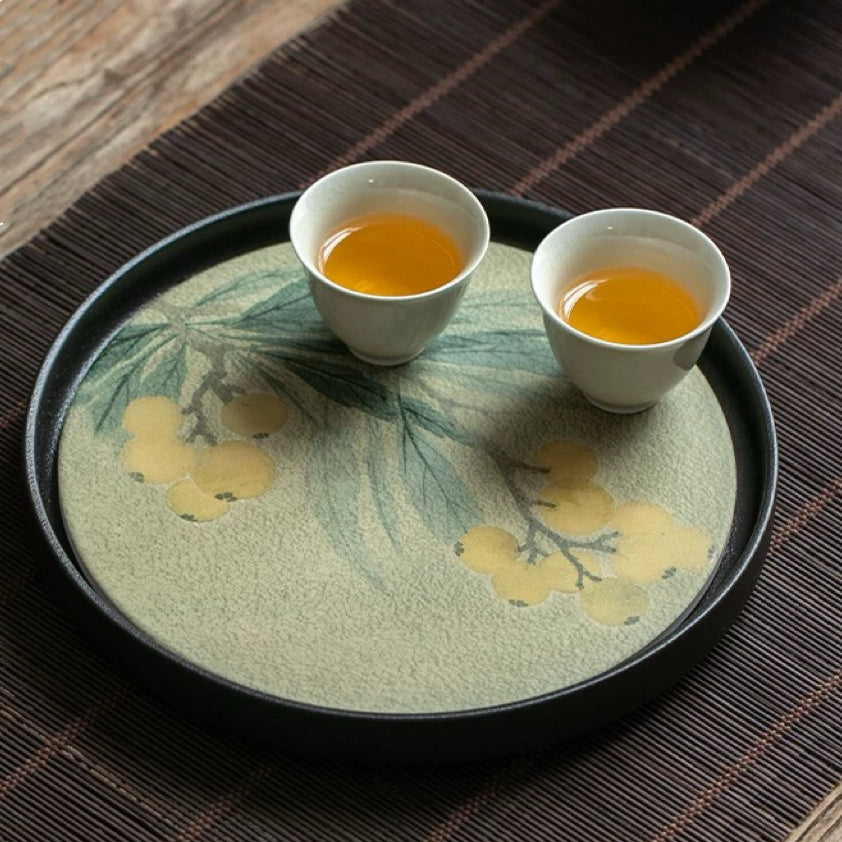 Creative Quick-Drying Absorbent Tea Tray Ceramic Tea Plate