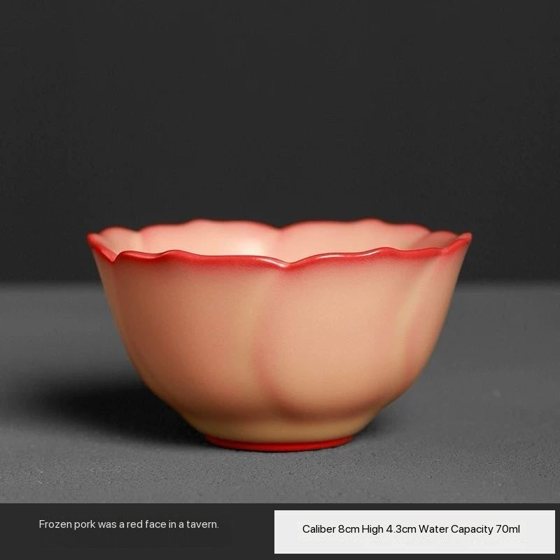 Frozen Pink Master Tea Cup Ceramic Tea Bowl Tea Tasting Cup 70ml