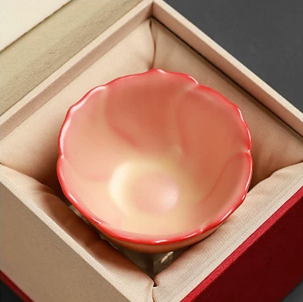 Frozen Pink Master Tea Cup Ceramic Tea Bowl Tea Tasting Cup 70ml