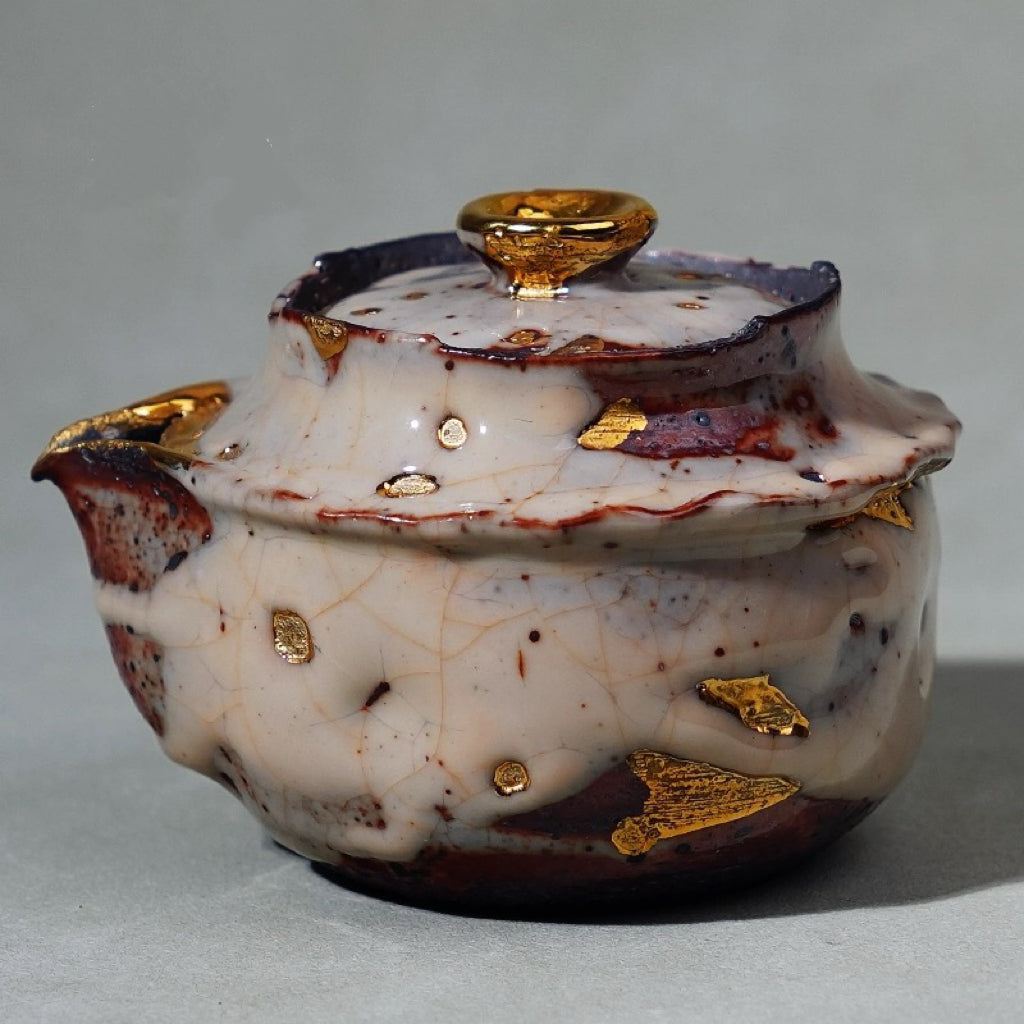 Handcrafted 24k Gold-Painted Treasure Pot Grab Pot Creative Kung Fu Tea Set 200ml