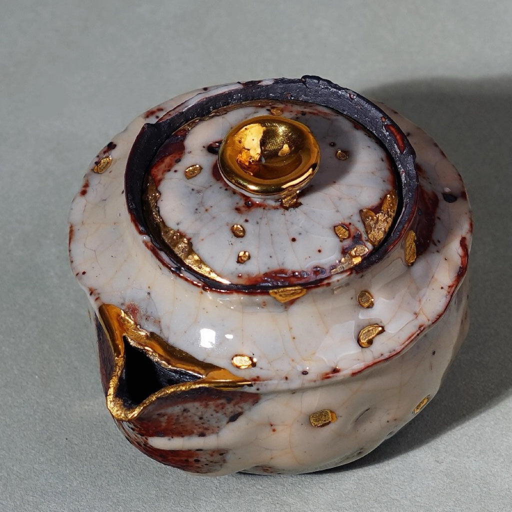 Handcrafted 24k Gold-Painted Treasure Pot Grab Pot Creative Kung Fu Tea Set 200ml