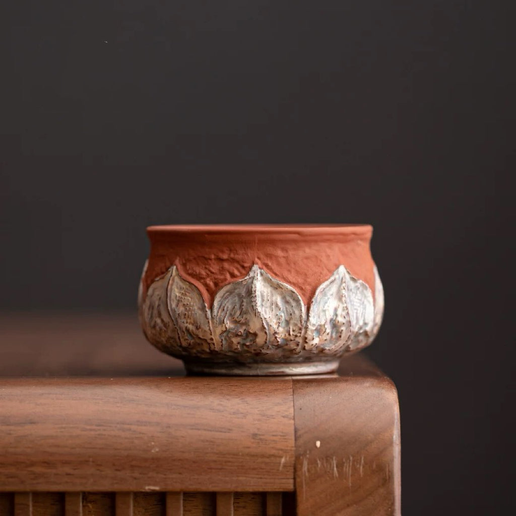 Vintage Raw Ore Zisha Tea Cup - Premium Silver-Plated Tea Cup 70ml