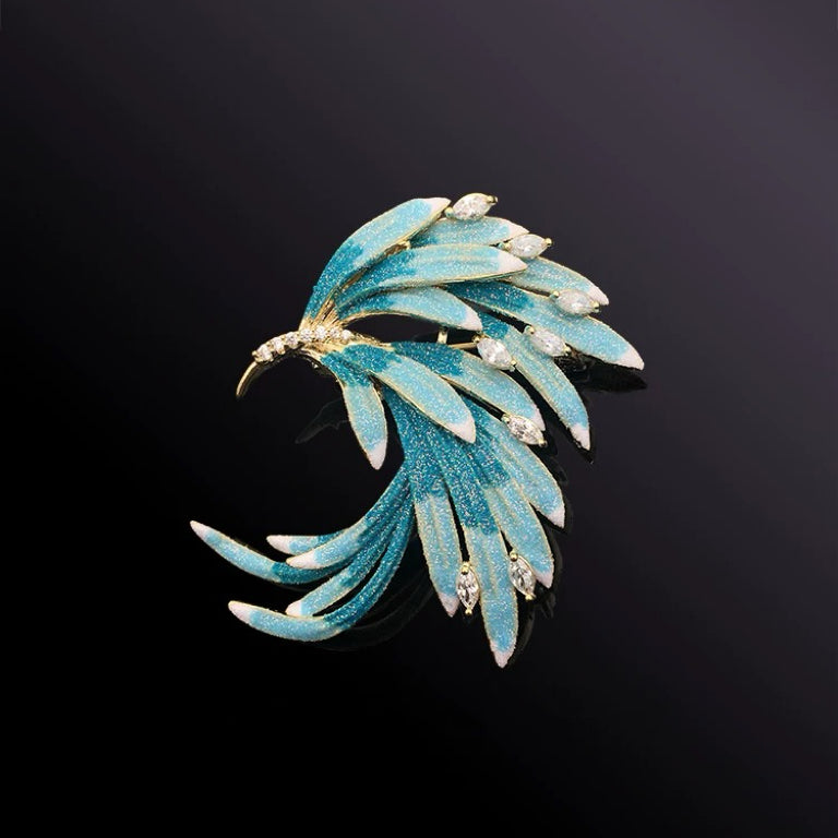 Ombre Feather Brooch High-end Brooch Pin Accessory