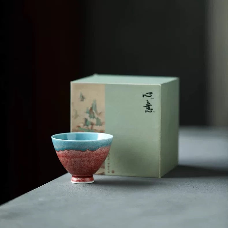 Jingdezhen Handmade Dunhuang Kiln-Changed Tea Cup for the Host 70ml