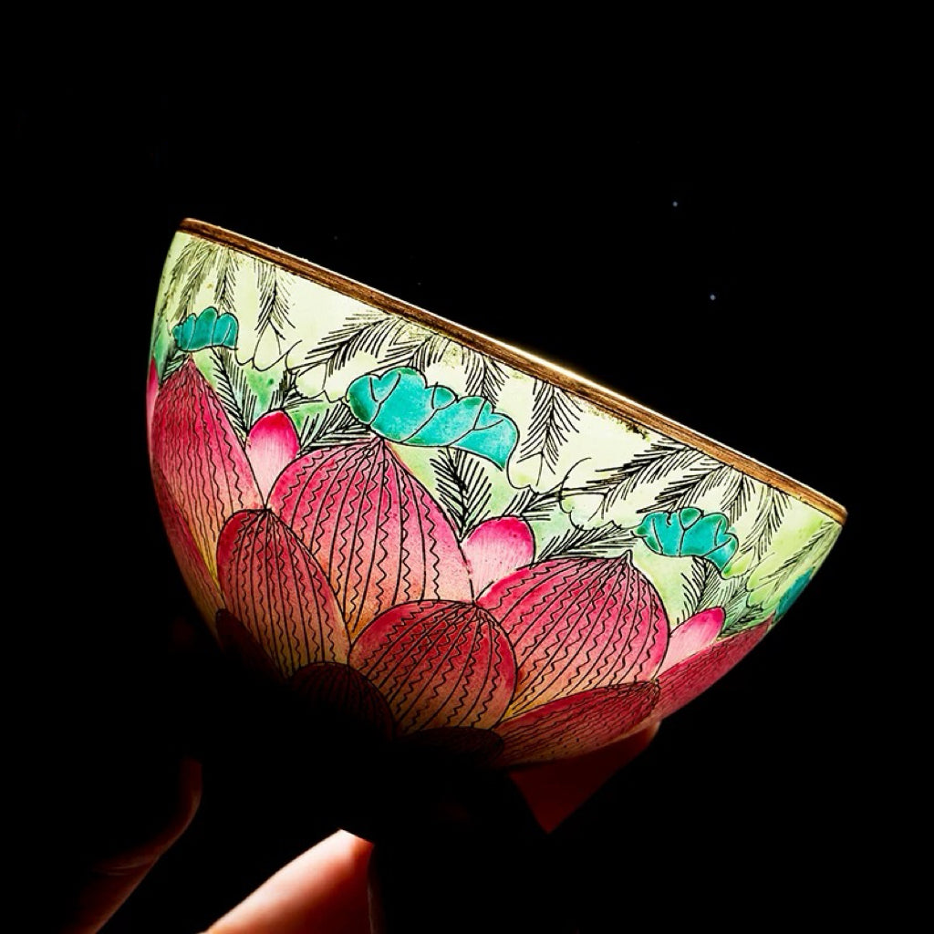 Jingdezhen Ceramic High-End Hand-Painted Enamel Tea Cup 80ml