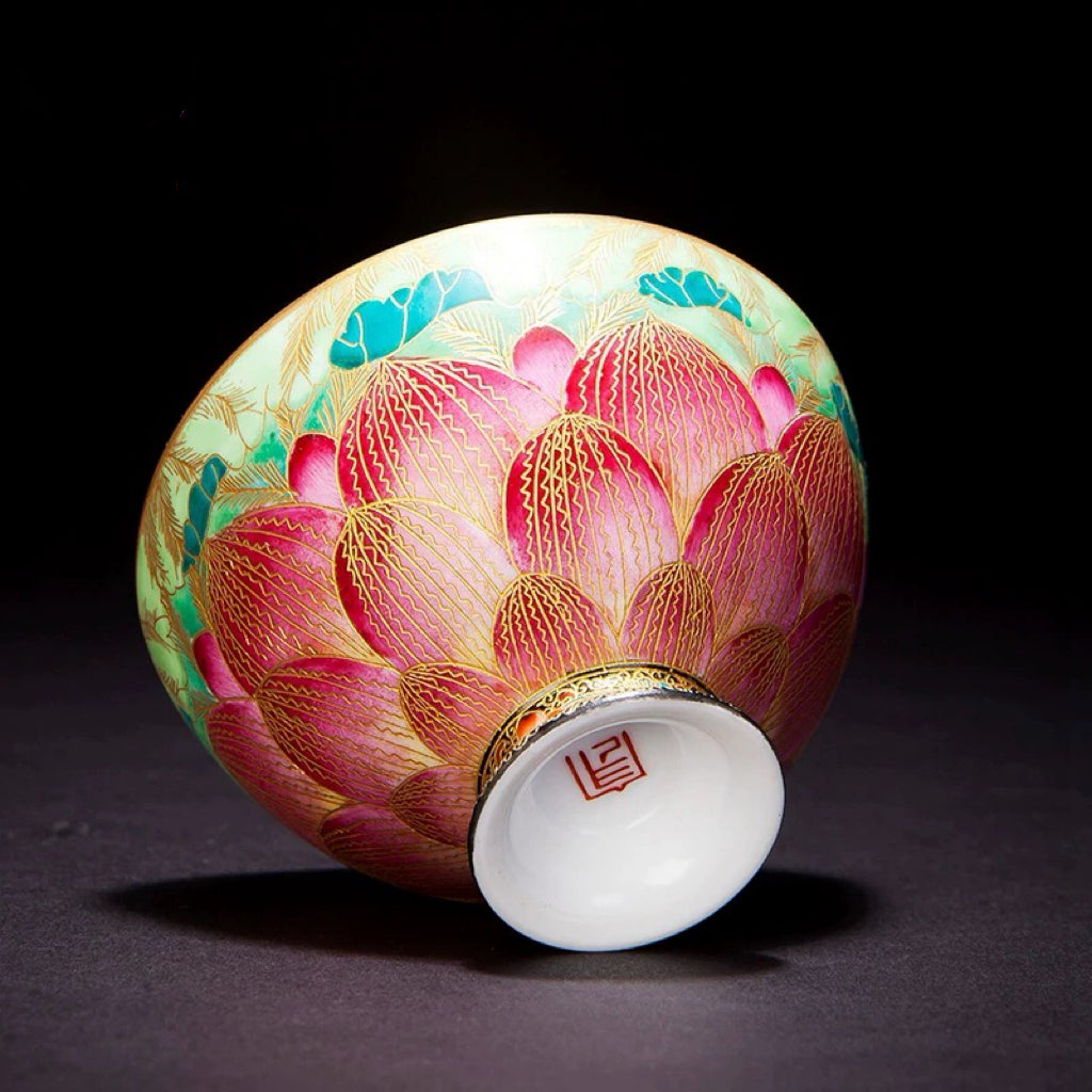 Jingdezhen Ceramic High-End Hand-Painted Enamel Tea Cup 80ml