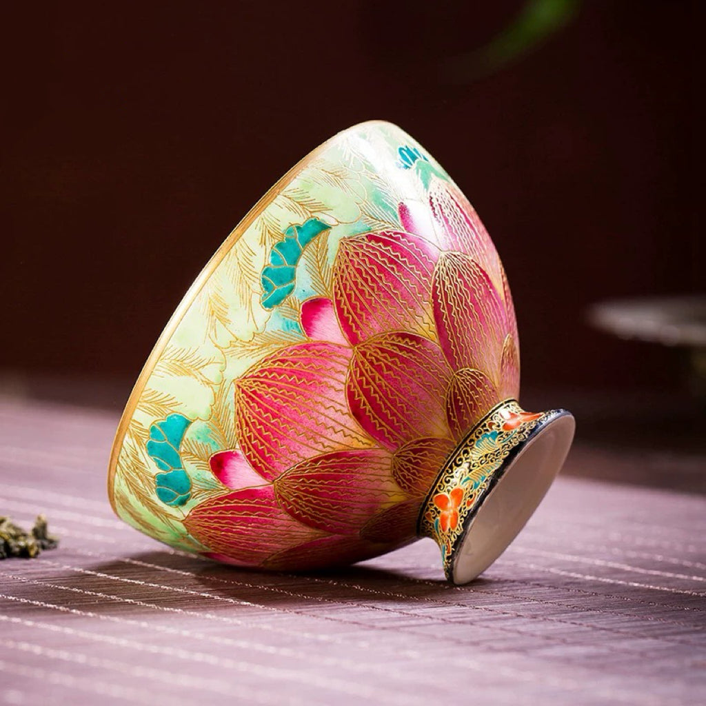 Jingdezhen Ceramic High-End Hand-Painted Enamel Tea Cup 80ml