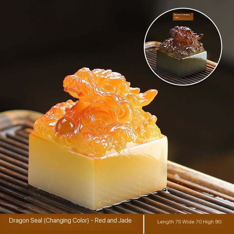 Dragon Seal Color-Changing Tea Pet Ornament