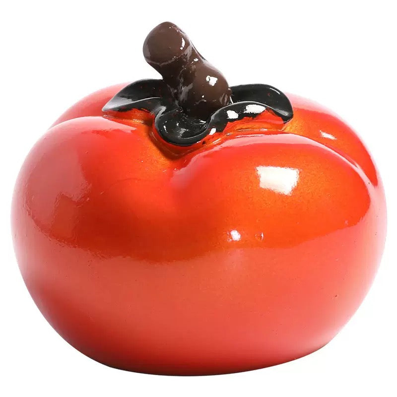 Good Fortune Persimmon Color-Changing Tea Pet Ornament