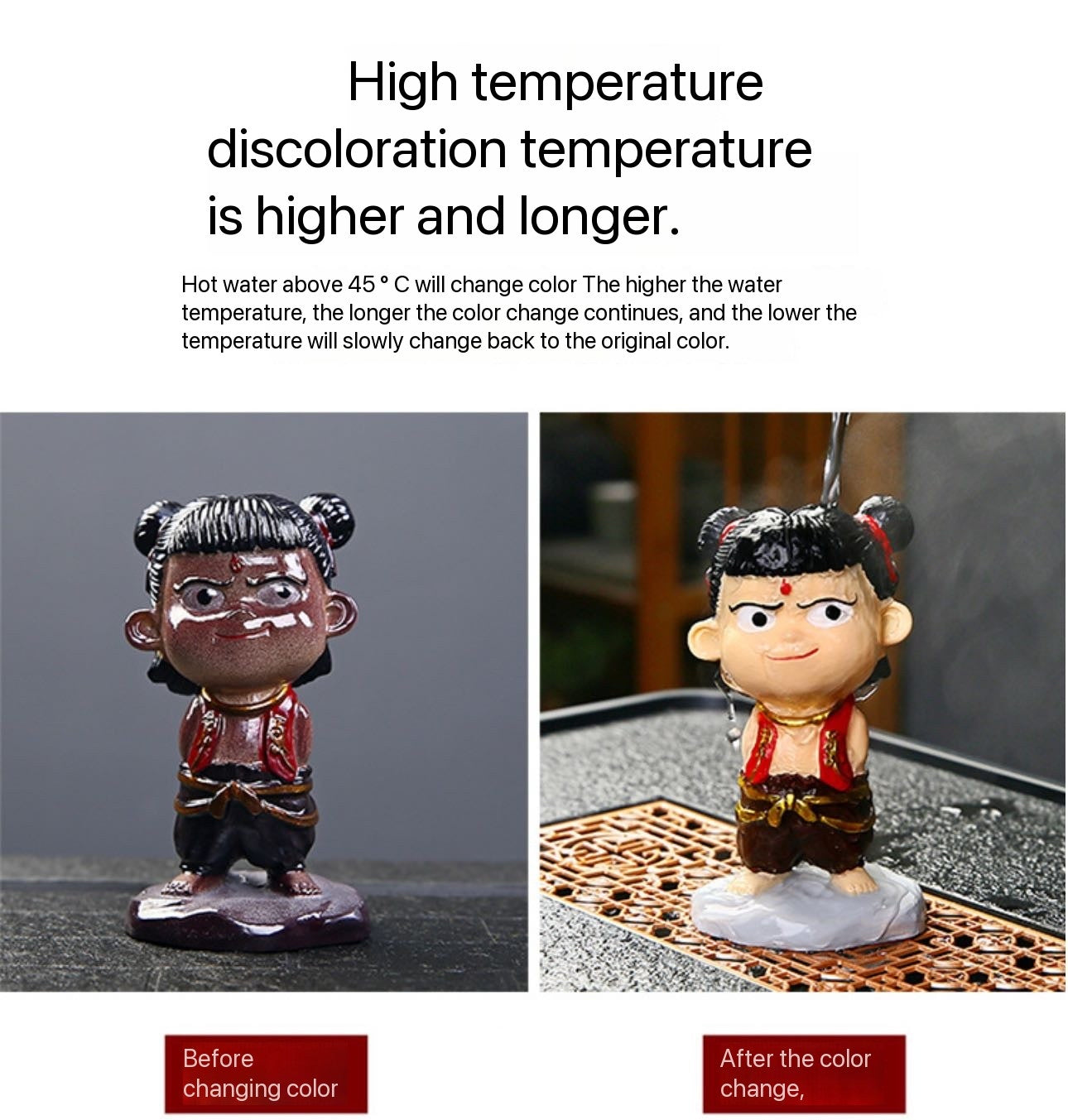 Nezha Handmade Color-Changing Tea Pet Ornament