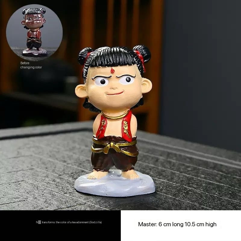 Nezha Handmade Color-Changing Tea Pet Ornament