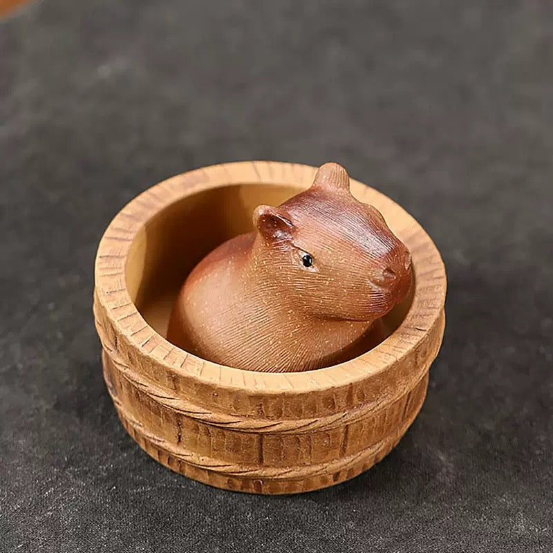 Yixing Zisha Tea Pet Animal Capybara Cute and Lovely Figurine
