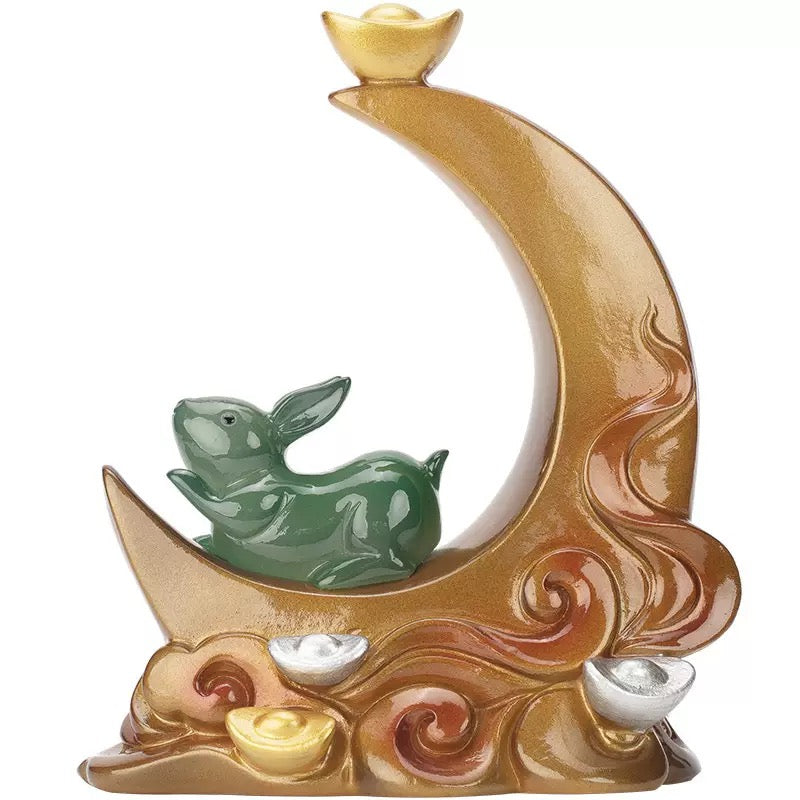 Jade Rabbit Ascending Zodiac Rabbit Color-Changing Tea Pet Ornament