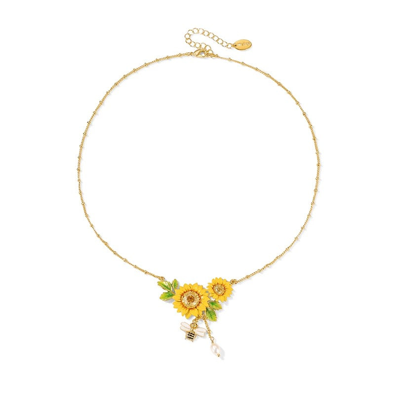 Luxurious Sunflower Necklace