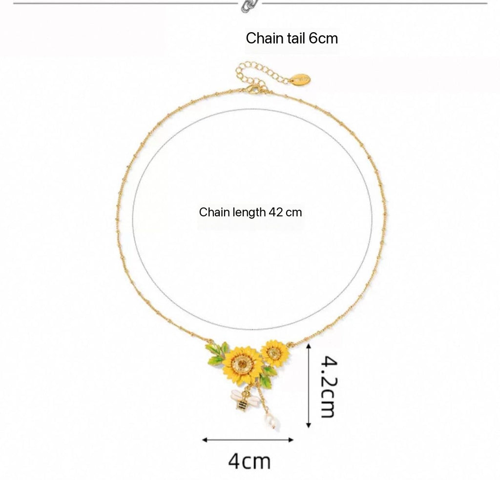 Luxurious Sunflower Necklace