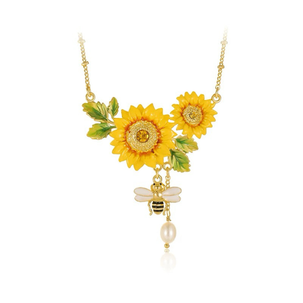 Luxurious Sunflower Necklace