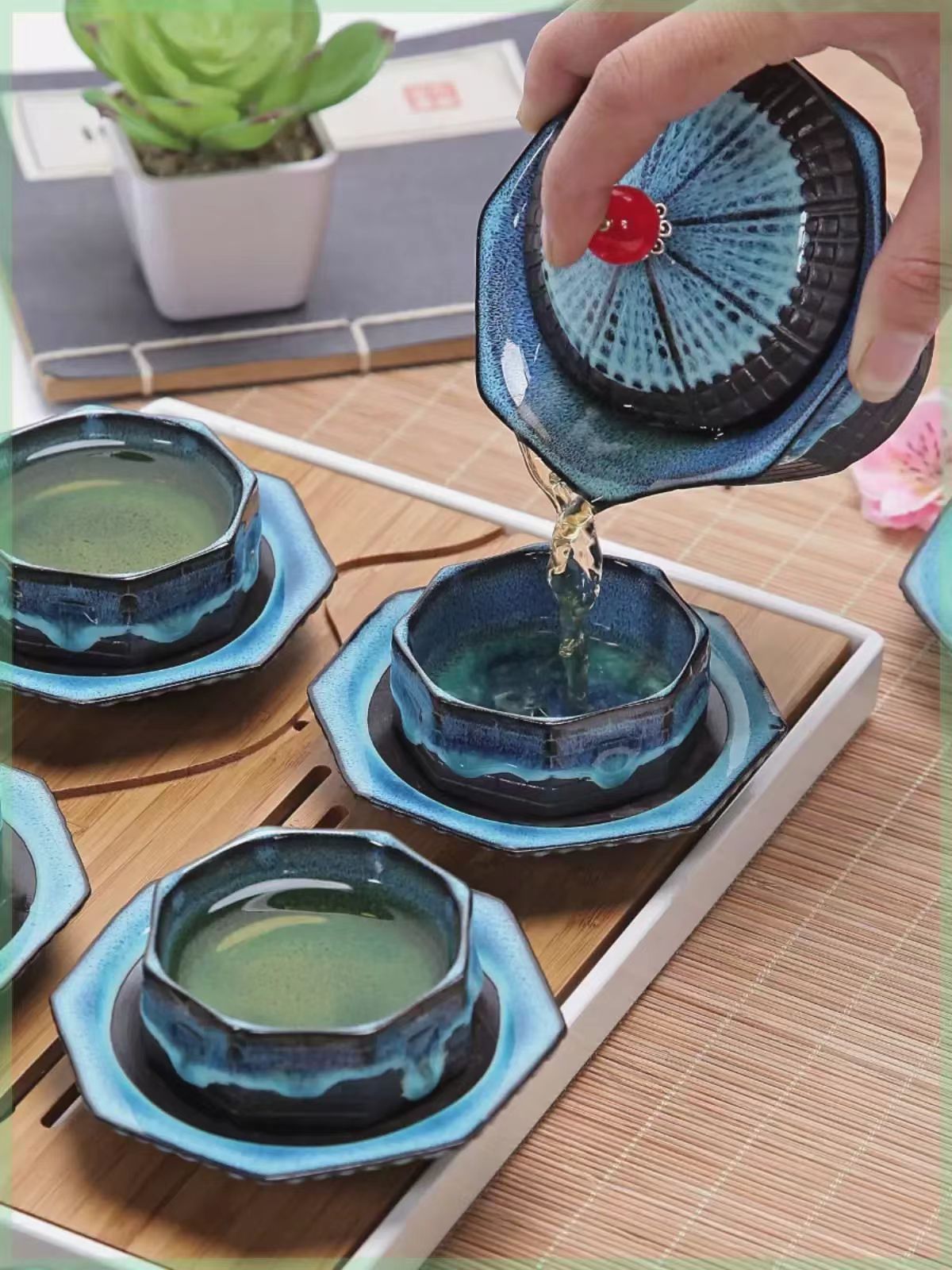 Pagoda Tea Set – Exquisite Chinese Ceramic Gongfu Tea Set
