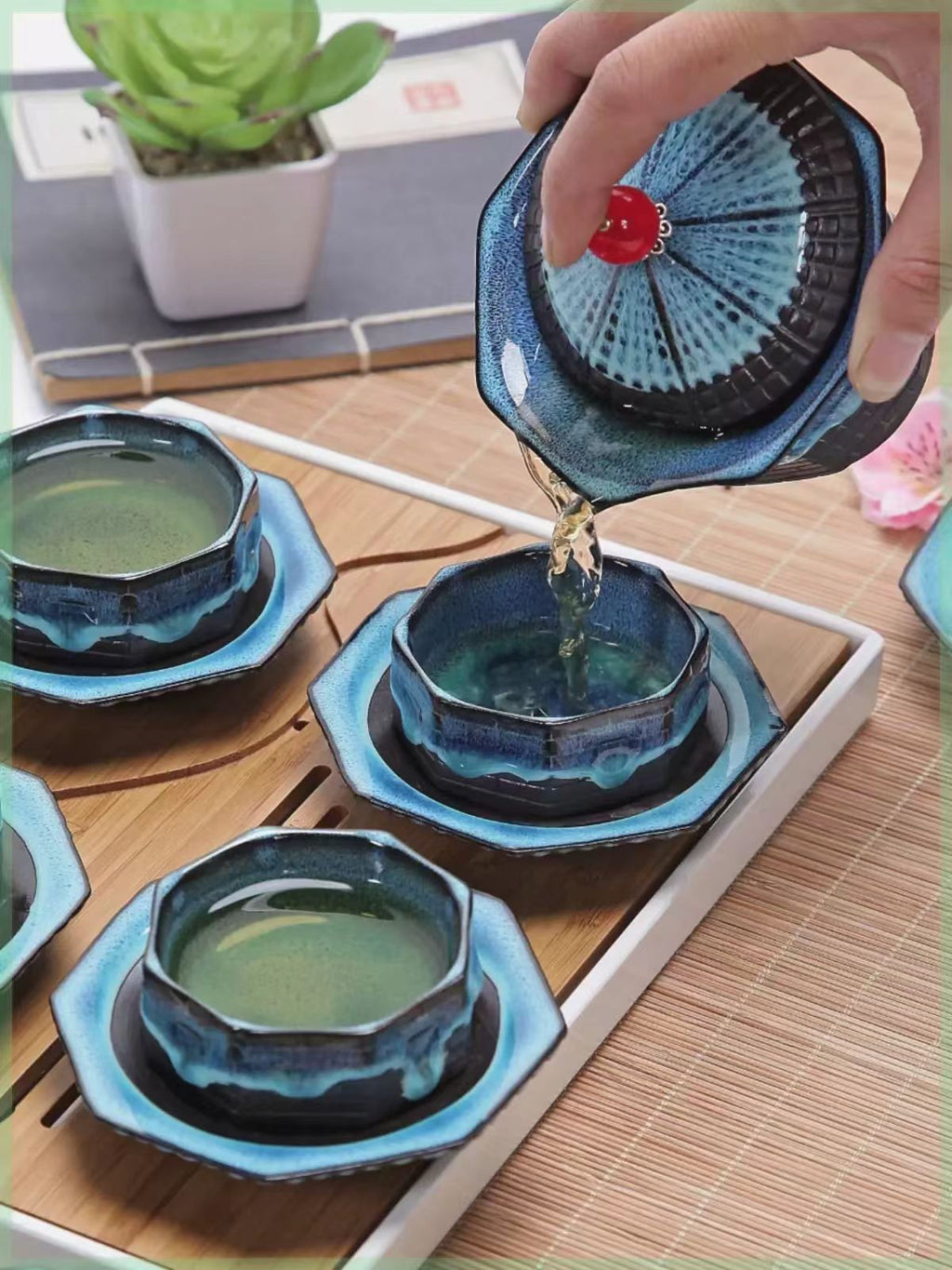 Pagoda Tea Set – Exquisite Chinese Ceramic Gongfu Tea Set