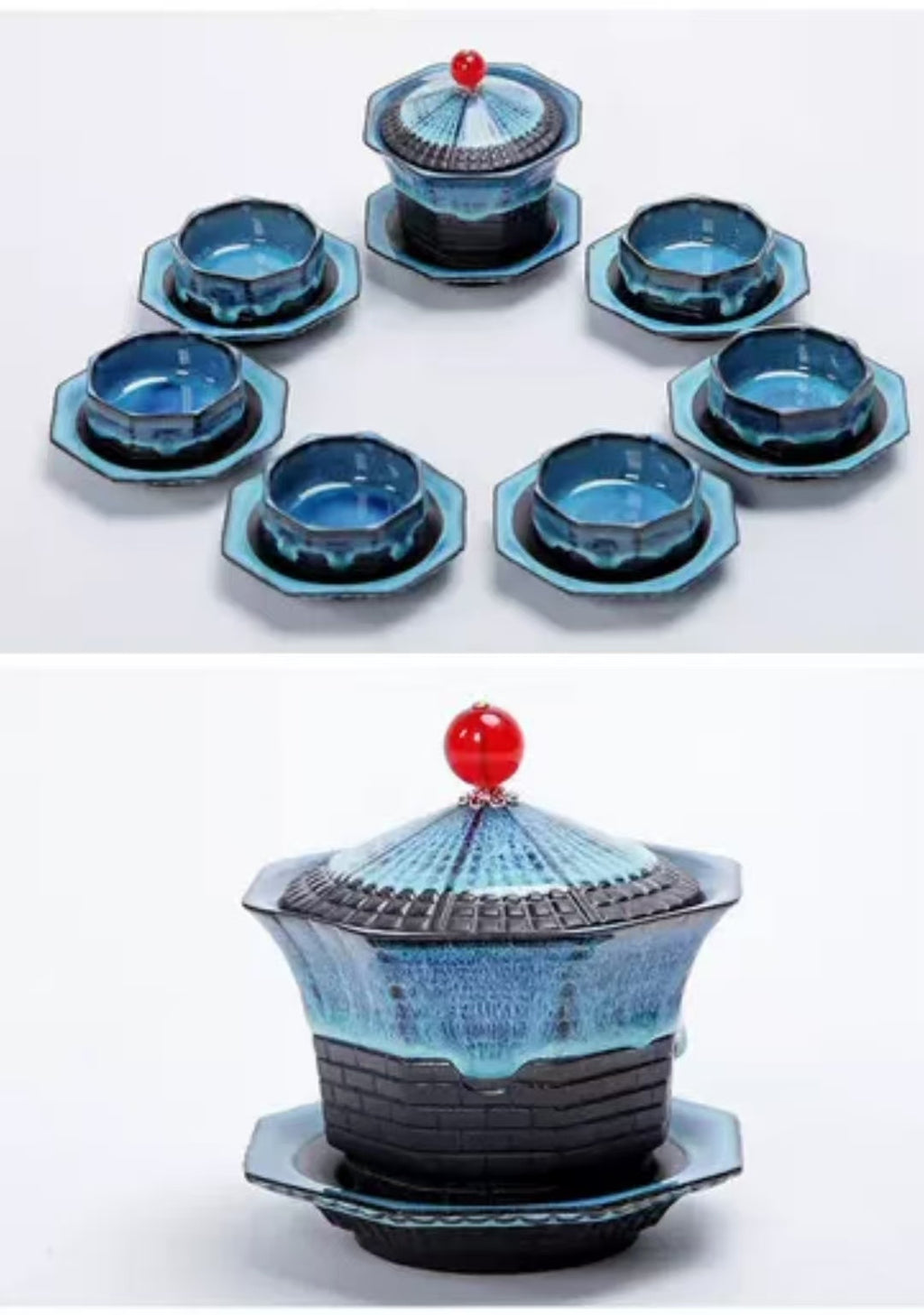 Pagoda Tea Set – Exquisite Chinese Ceramic Gongfu Tea Set