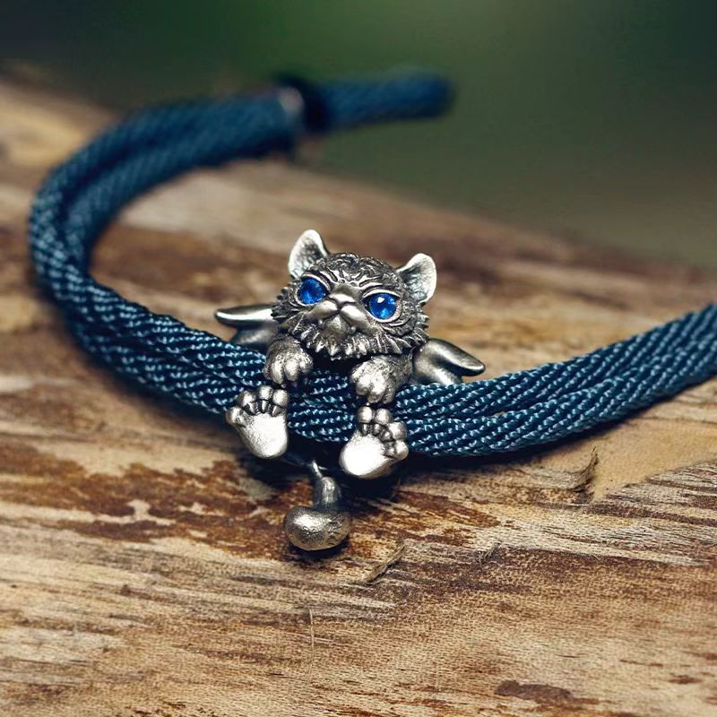 Pure Sliver Pendent Bracelet  “Heart of the Brave Tiger”