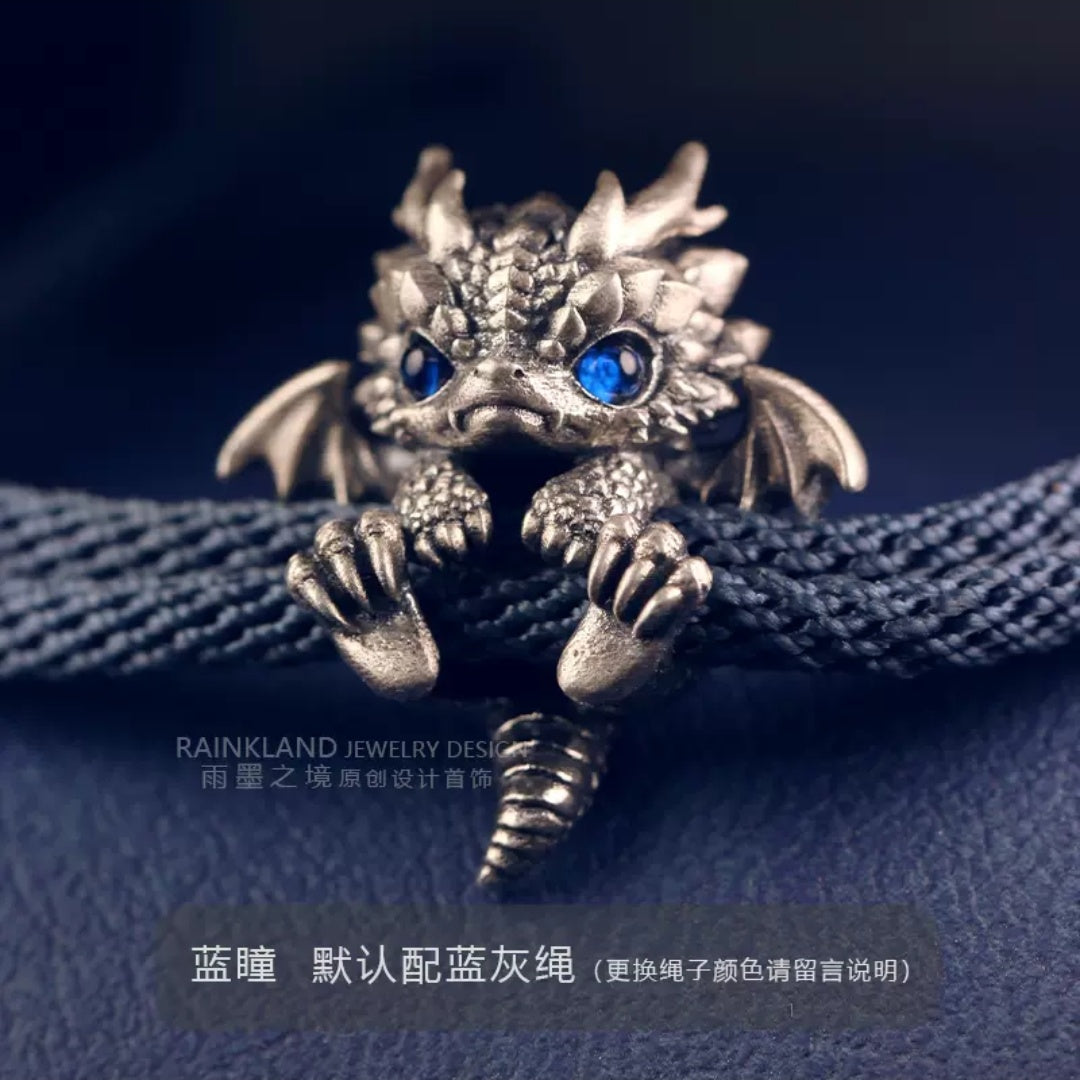 "Dragon's Protection" Pure Silver Zodiac Bracelet – Sterling Silver Snake Year Red String Jewelry