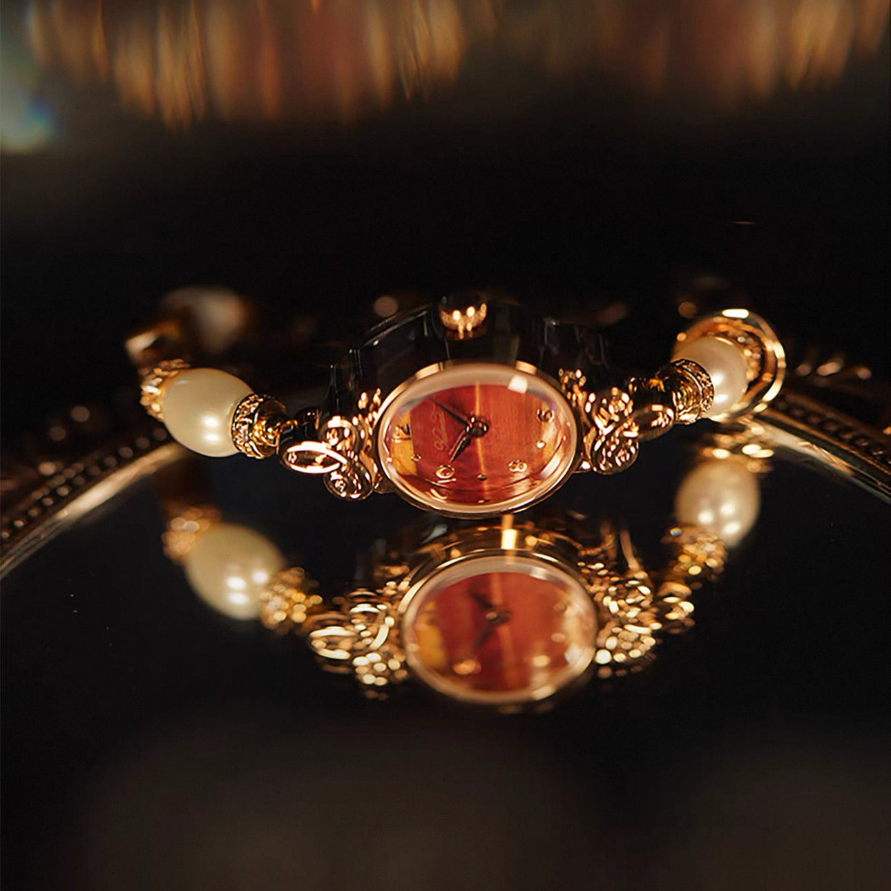 Fortune-Attracting Tiger's Eye Bracelet Watch