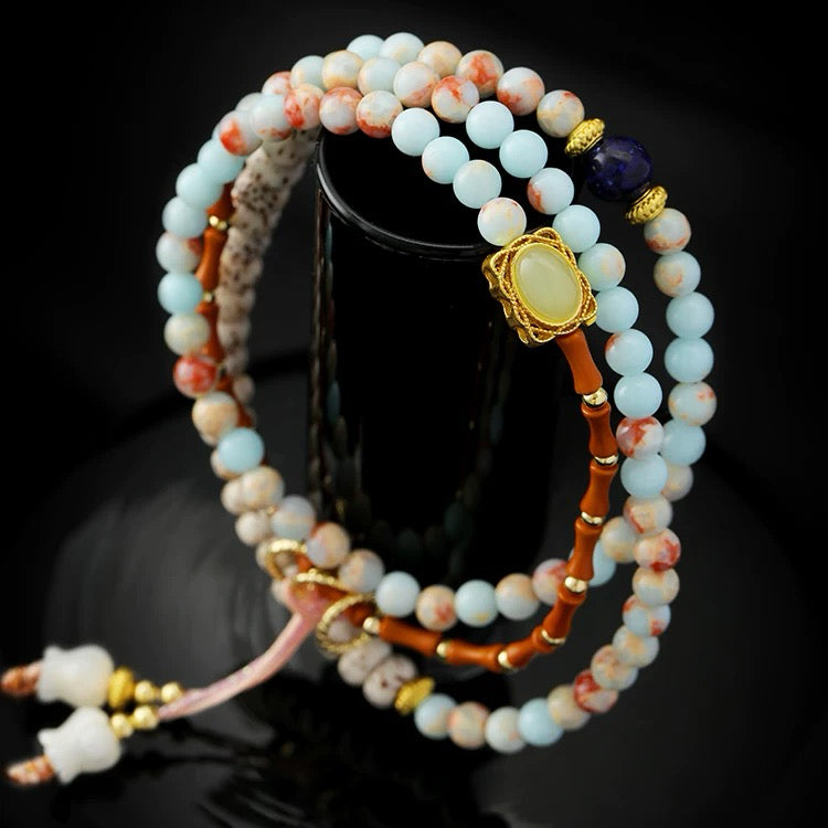 Handmade Multi-Color Beaded Wrap Bracelet