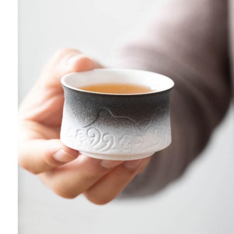 Premium White Sand Glaze Automatic Chinese Gongfu Tea Set