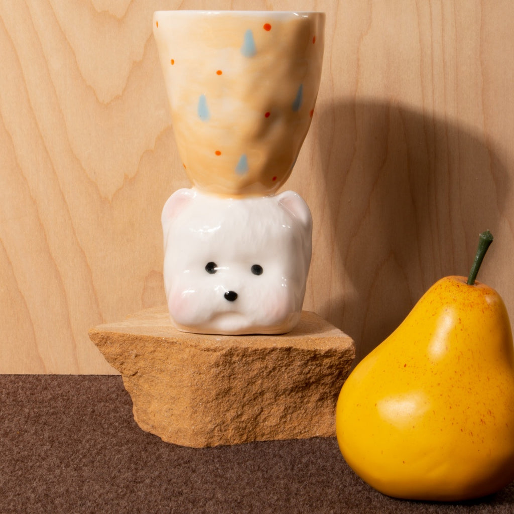 Limited Edition Handmade Cute Dog Ceramic Cup