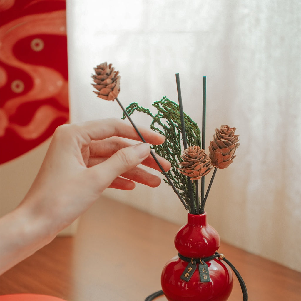 Oriental Gourd Reed Diffuser Gift Set - Flameless Aromatherapy Decor