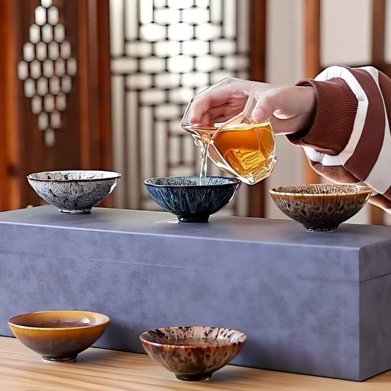 Dunhuang Jian Zhan Tea Cup Personal Exclusive High-End Master Cup Gift set Chinese Style tea bowl Tea Set Gift Box