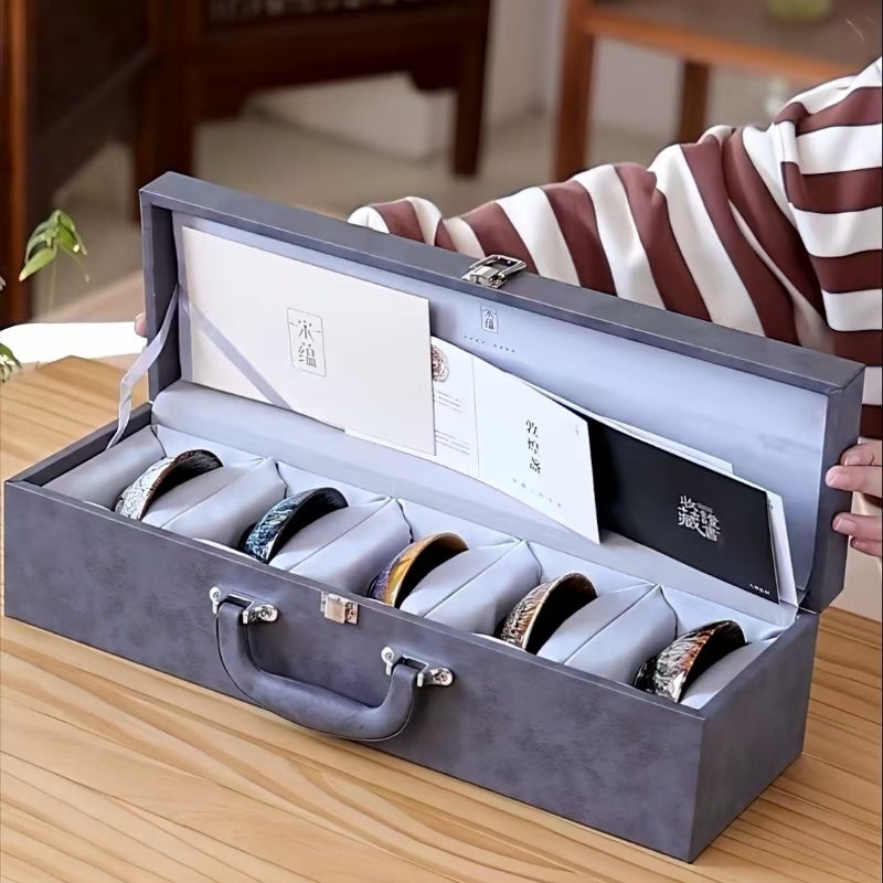 Dunhuang Jian Zhan Tea Cup Personal Exclusive High-End Master Cup Gift set Chinese Style tea bowl Tea Set Gift Box