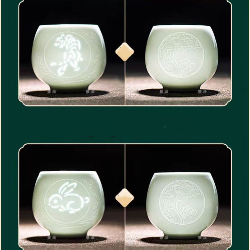 Twelve Zodiac Linglong Master Cups 135ml High End Master Cup Ceramic Tea Bowl Personalized For Women Exquisite