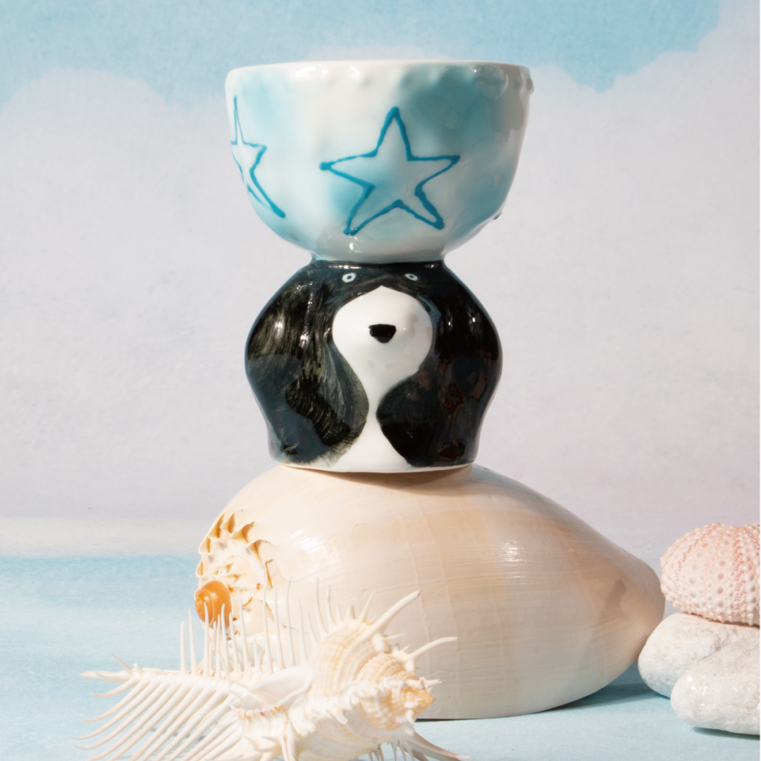 Limited Edition Handmade Cute Dog Ceramic Cup