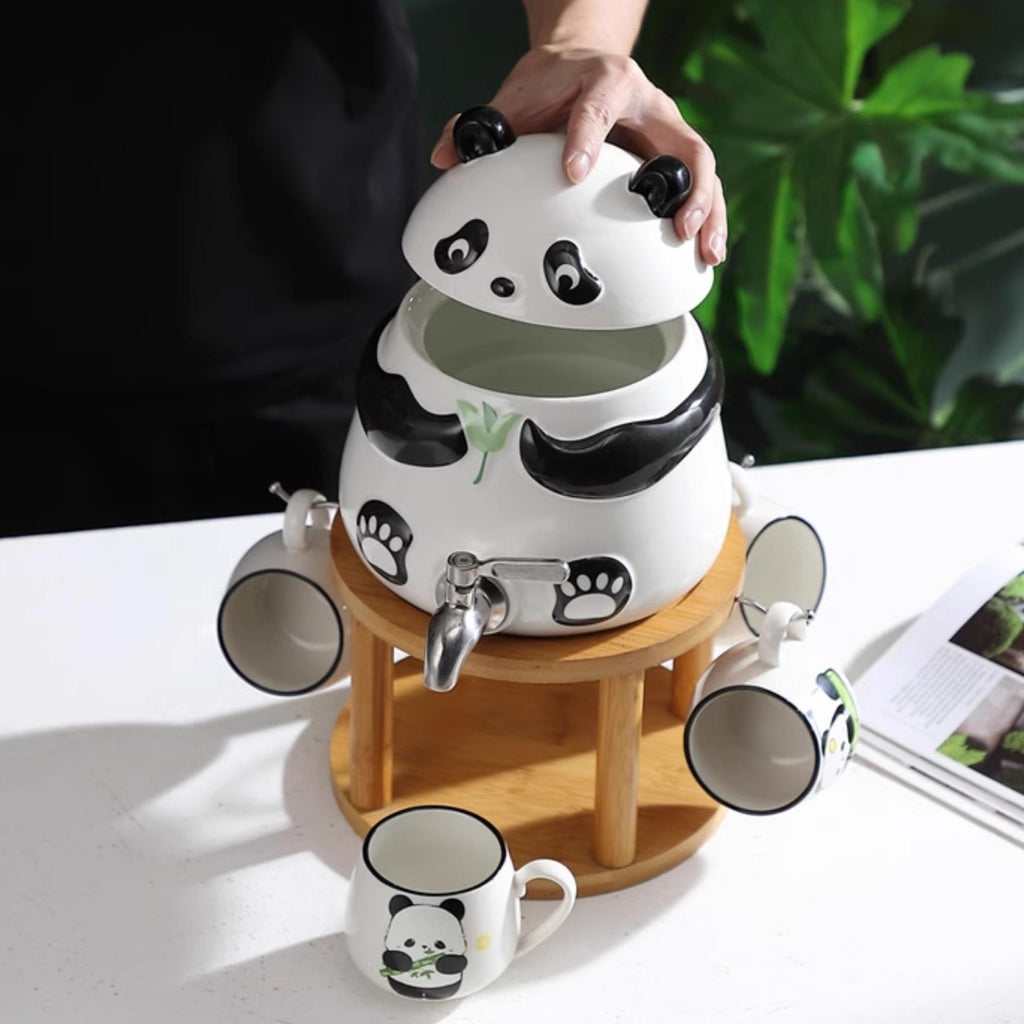 Adorable Ceramic Panda Cup Set