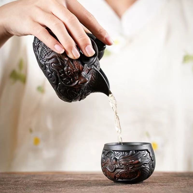 Purple Clay Travel Tea Set